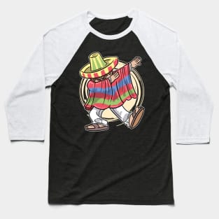 Cinco De Mayo Dabbing Mexican Poncho Baseball T-Shirt